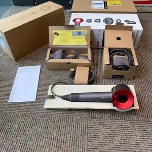 Dyson Supersonic Hair Dryer - With Case & 3 Attachments - Iron / Fuchsia Pink